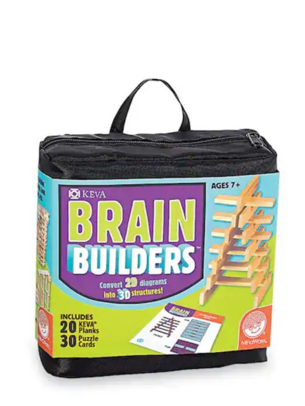 Brain Builders Kids Building Set - Black Carrying Case